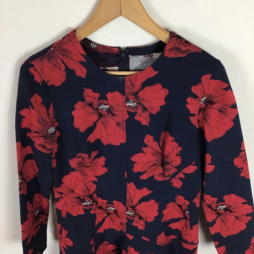 Lela Rose Dress Poppy Floral Print - Picture 3 of 10